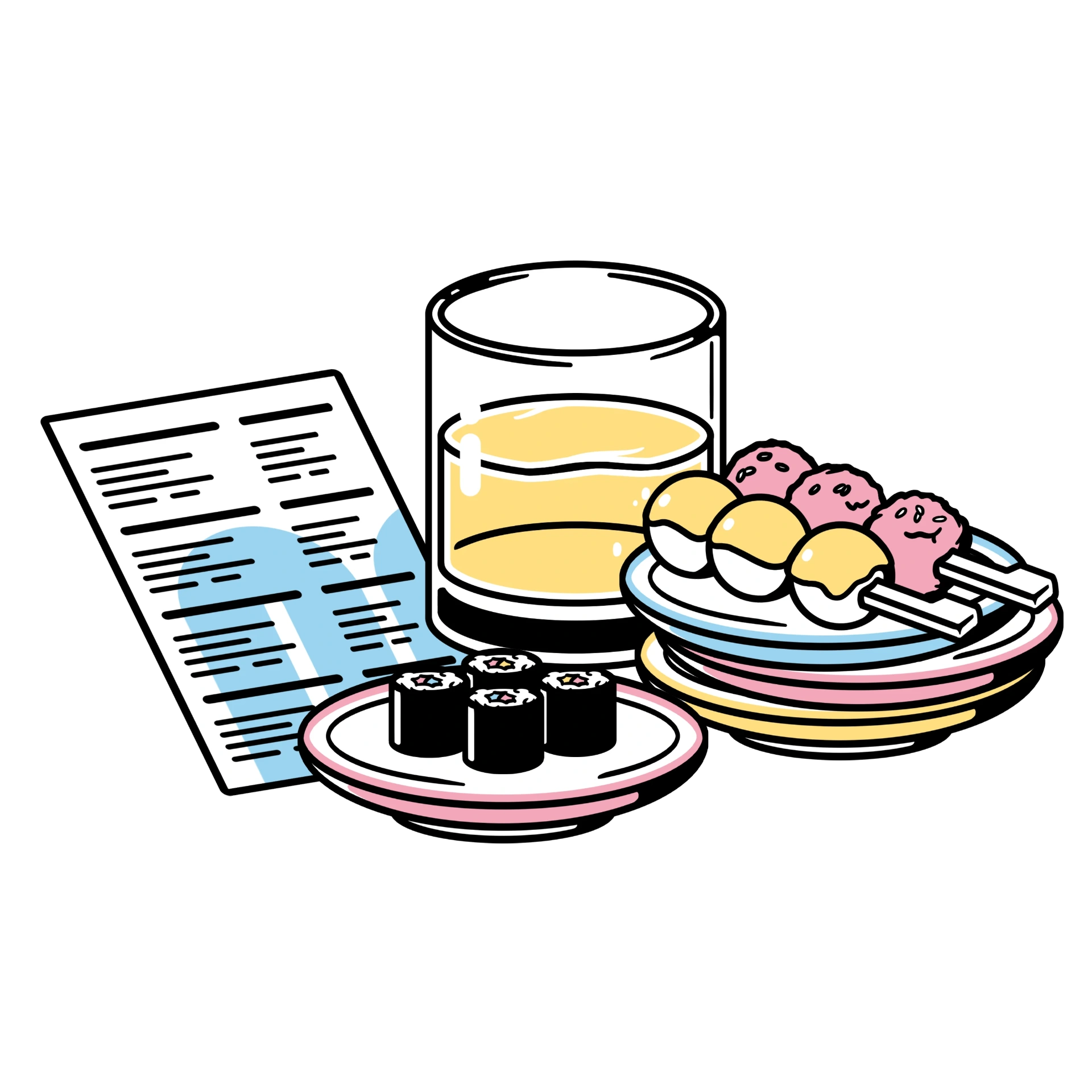 Matsuri Menu Illustration